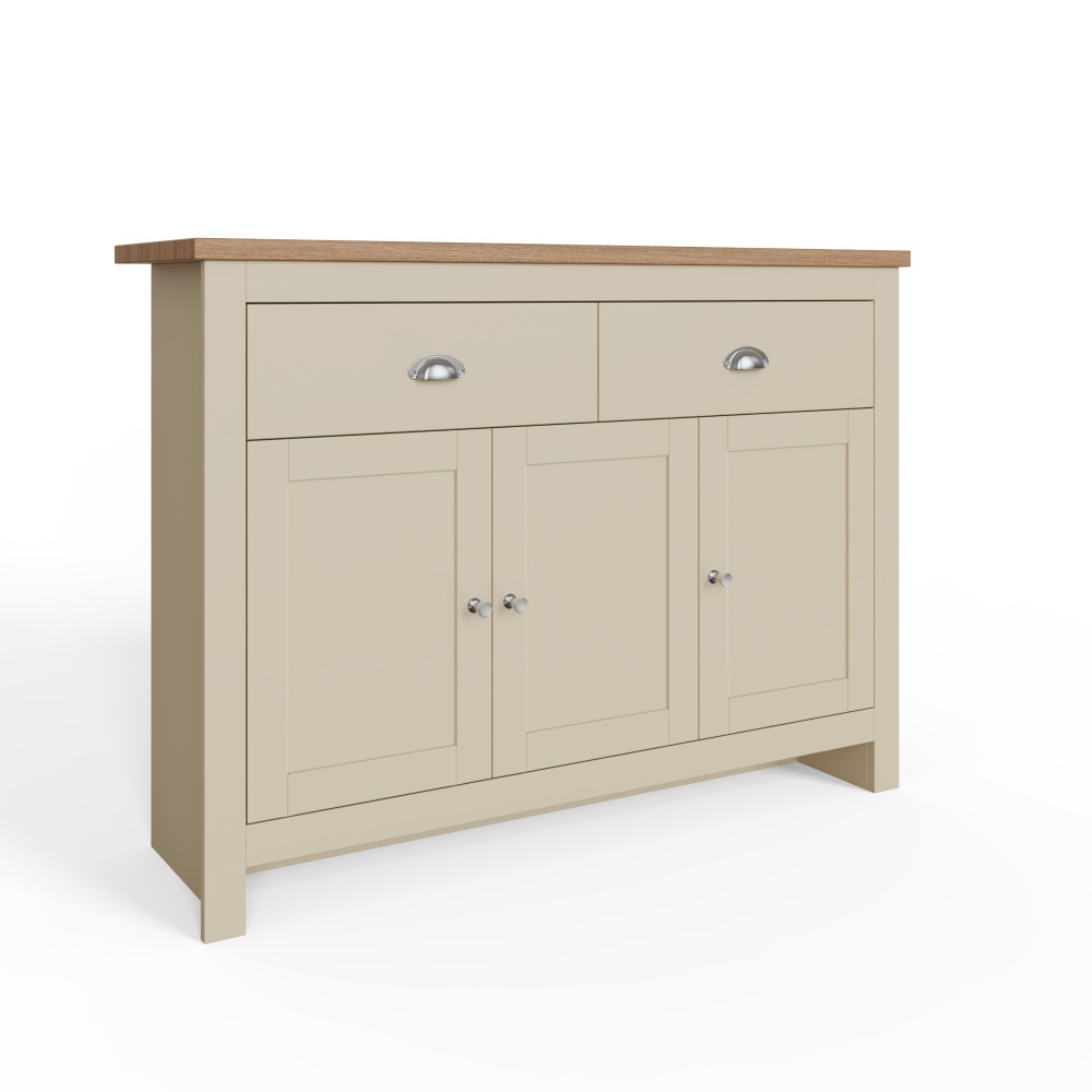 Fife Cream 3 Door Large Sideboard with Drawers