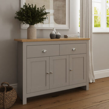 Fife Grey 3 Door Large Sideboard with Drawers