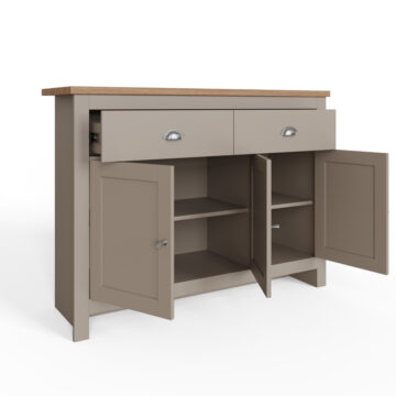 Fife Grey 3 Door Large Sideboard with Drawers
