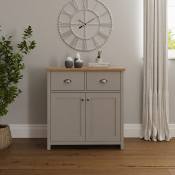 Fife Grey 2 Door Compact Sideboard with Drawers