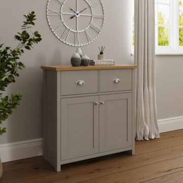 Fife Grey 2 Door Compact Sideboard with Drawers