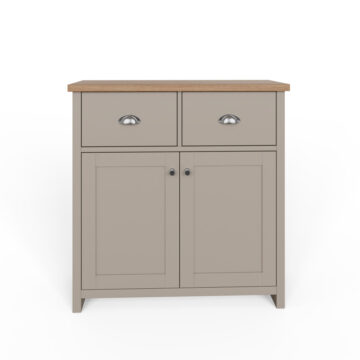 Fife Grey 2 Door Compact Sideboard with Drawers