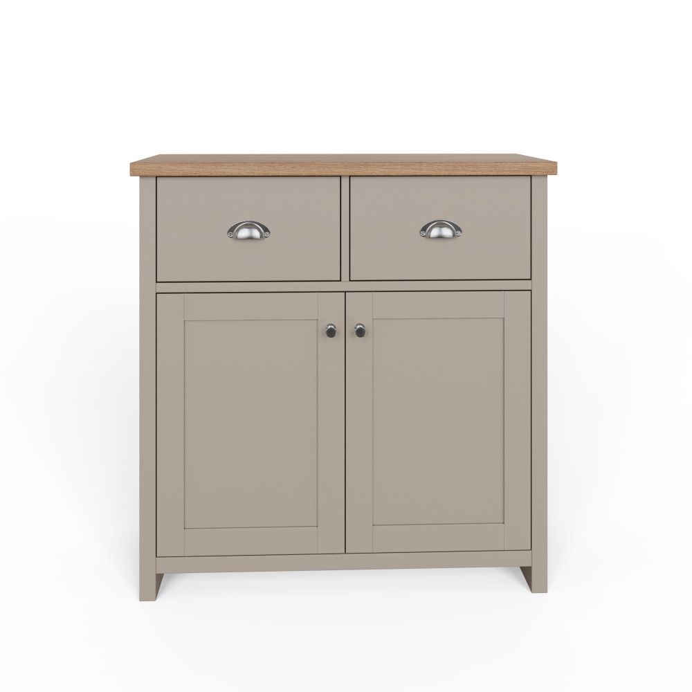 Fife Grey 2 Door Compact Sideboard with Drawers