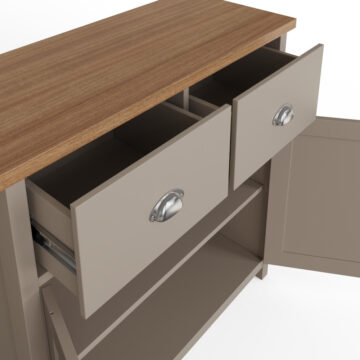 Fife Grey 2 Door Compact Sideboard with Drawers