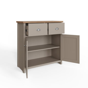 Fife Grey 2 Door Compact Sideboard with Drawers