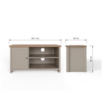 Fife Grey 1 Door TV Cabinet 95cm