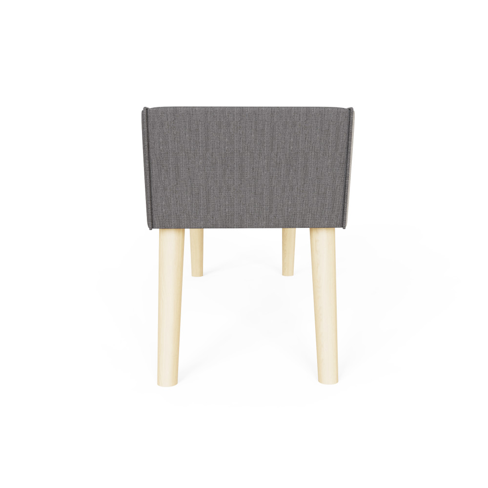 Upholstered Dark Grey Hopsack Bench