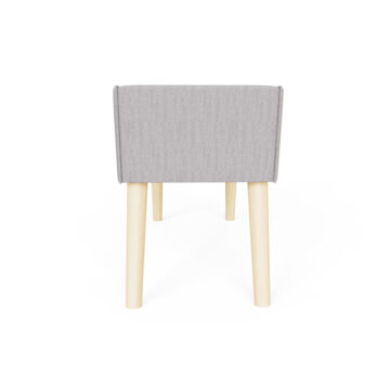 Upholstered Grey Hopsack Bench