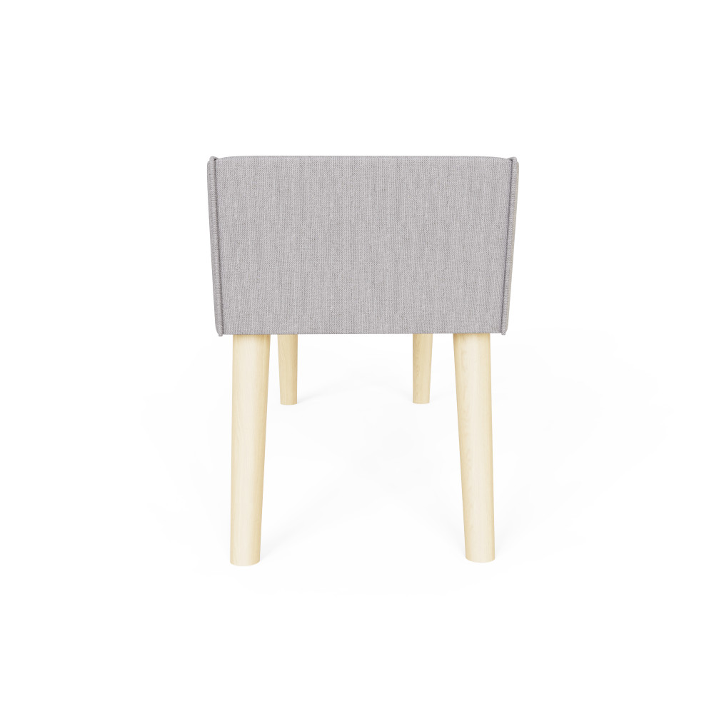Upholstered Grey Hopsack Bench
