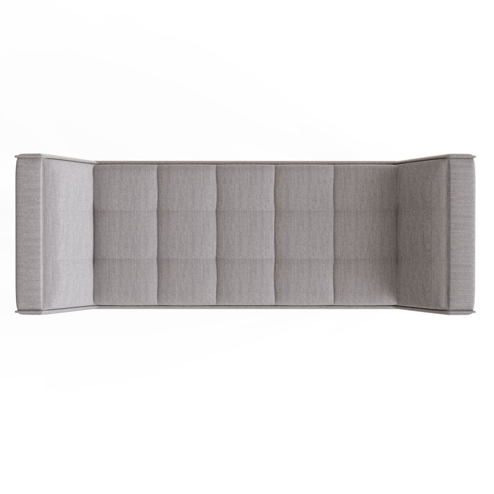 Upholstered Grey Hopsack Bench