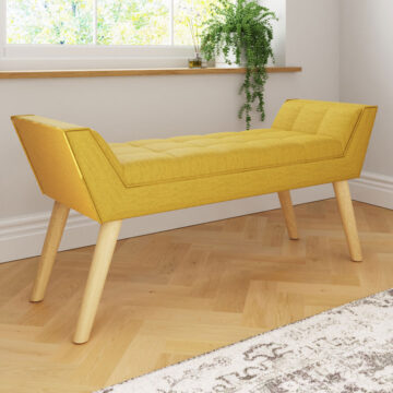 Verona Yellow Upholstered Bench