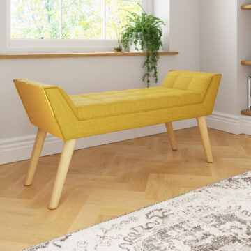 Verona Yellow Upholstered Bench
