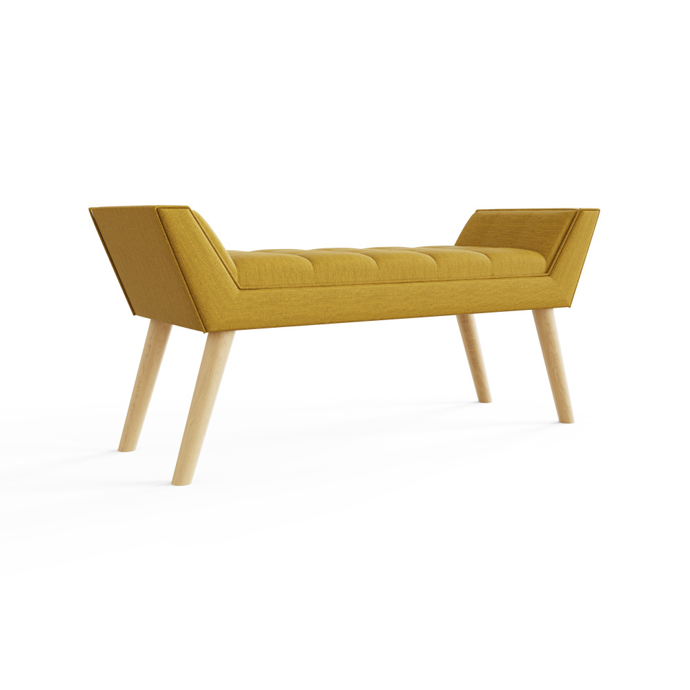 Verona Yellow Upholstered Bench