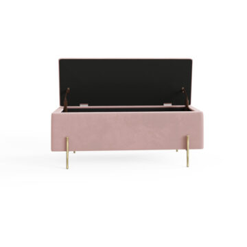 Miley Blush Pink Ottoman Storage Bench