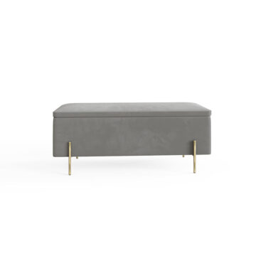 Miley Grey Ottoman Storage Bench