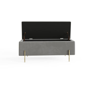 Miley Grey Ottoman Storage Bench