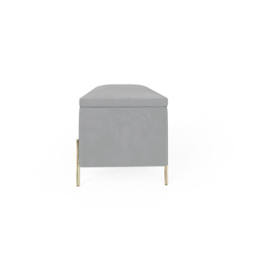 Miley Grey Ottoman Storage Bench