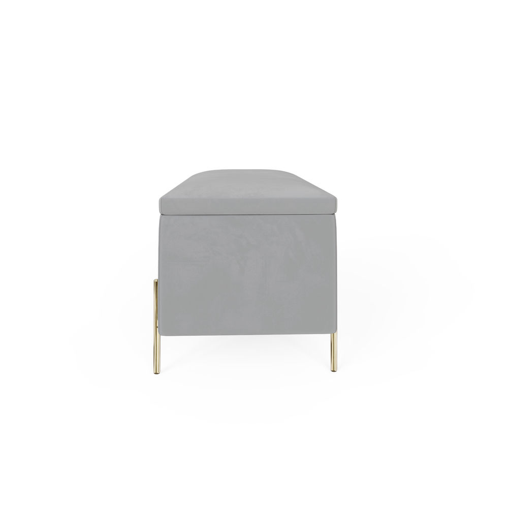 Miley Grey Ottoman Storage Bench