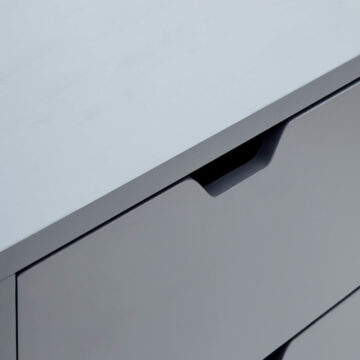 Kathmandu Dark Grey 2 Drawer Bedside Cabinet