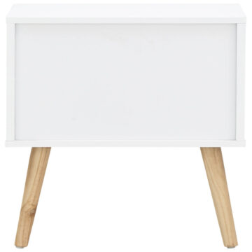Kathmandu White 2 Drawer Bedside Cabinet