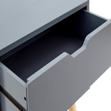 Kathmandu Dark Grey Pair of 2 Drawer Bedside Cabinets