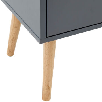 Kathmandu Dark Grey Pair of 2 Drawer Bedside Cabinets