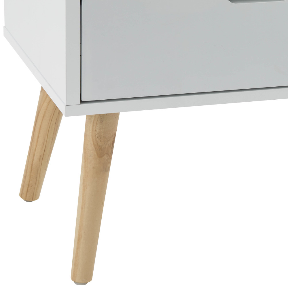 Kathmandu White Pair of 2 Drawer Bedside Cabinets
