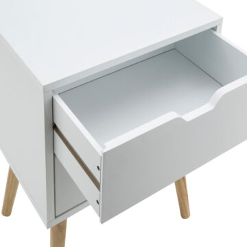 Kathmandu White Pair of 2 Drawer Bedside Cabinets