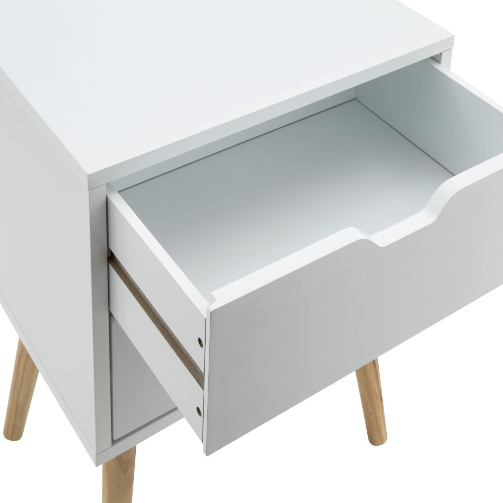Kathmandu White Pair of 2 Drawer Bedside Cabinets