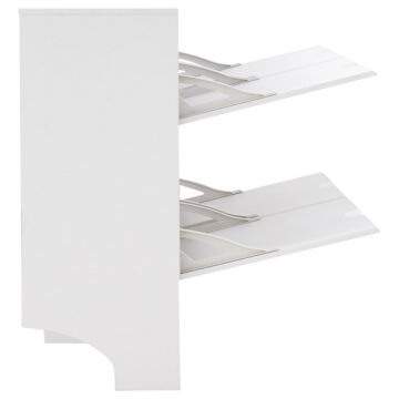 Narrow 4 Drawer Shoe Cabinet | White | Clearance