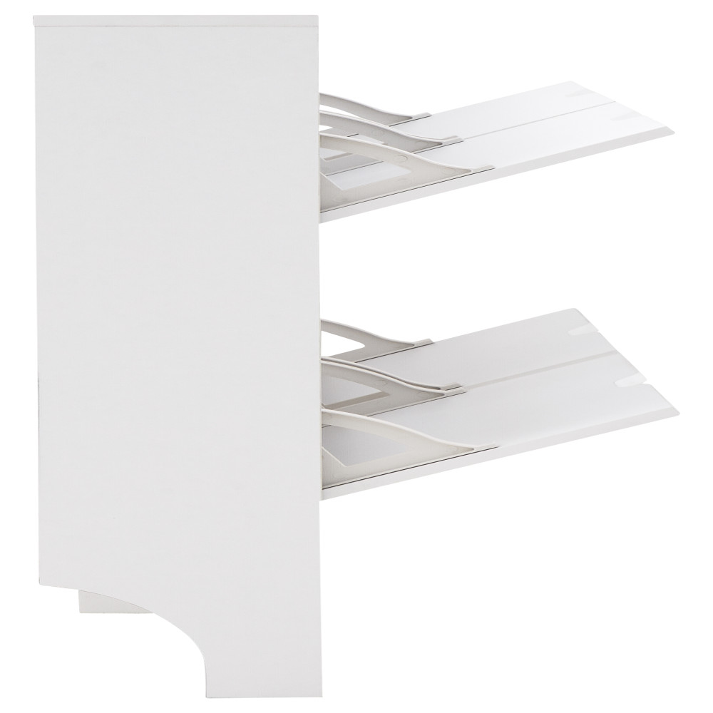 Narrow 4 Drawer Shoe Cabinet | White | Clearance