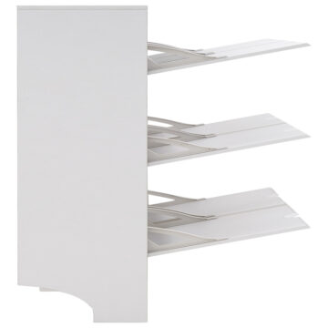 Narrow White 6 Drawer Shoe Cabinet