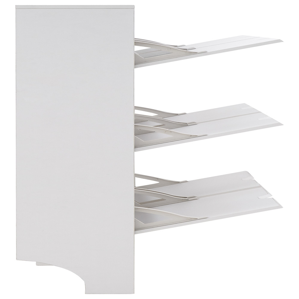 Narrow White 6 Drawer Shoe Cabinet