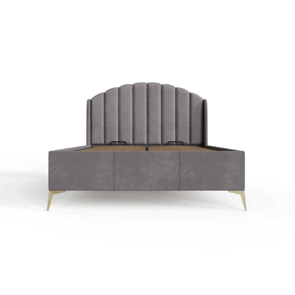 Haikou Grey 4'6 Double End Lift Ottoman Bed