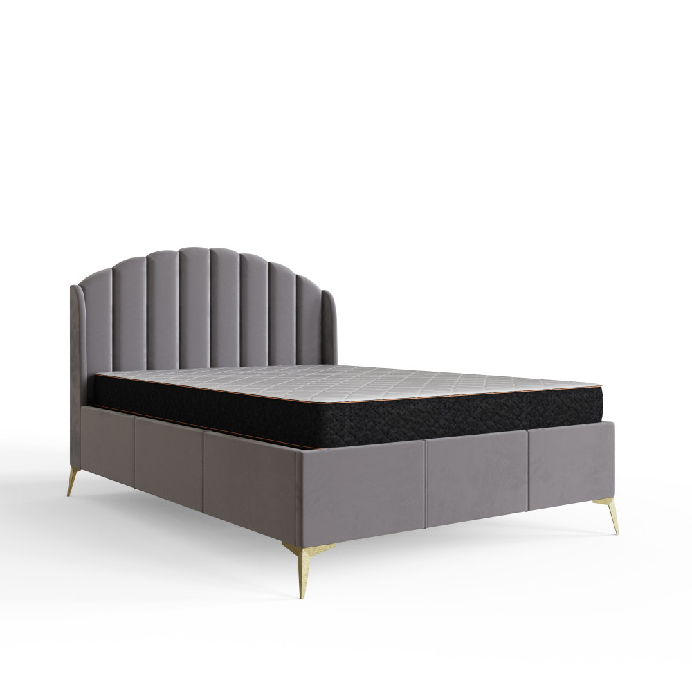 Haikou Grey 5' King Size End Lift Ottoman Bed