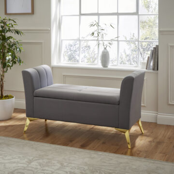 Haikou Grey Storage Bench