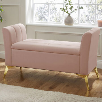 Haikou Blush Pink Storage Bench