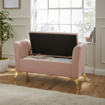 Haikou Blush Pink Storage Bench