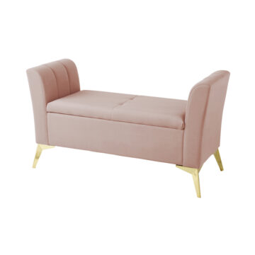 Haikou Blush Pink Storage Bench