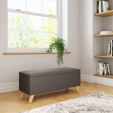 Midvale Charcoal Grey Ottoman