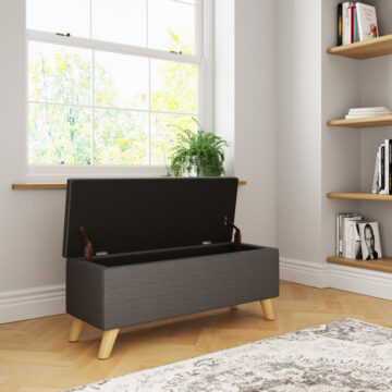 Midvale Charcoal Grey Ottoman