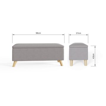 Midvale Light Grey Ottoman