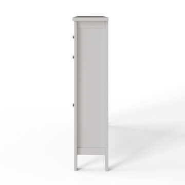 White Two Tier Shoe Cabinet