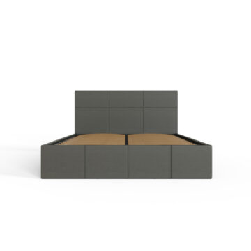 Marikina Grey PU 4′ Side Lift Ottoman Small Double Bed