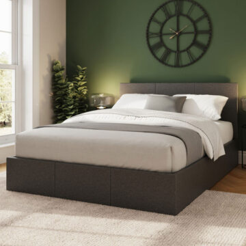 Marikina Grey 4'6 Side Lift Ottoman Double Bed