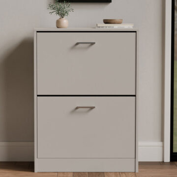 Ayre Grey Two Tier Shoe Cabinet