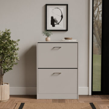 Ayre Grey Two Tier Shoe Cabinet