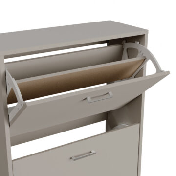 Ayre Grey Two Tier Shoe Cabinet