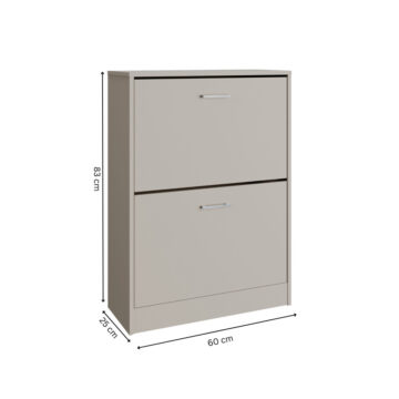 Ayre Grey Two Tier Shoe Cabinet