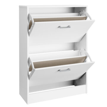 Ayre White Two Tier Shoe Cabinet